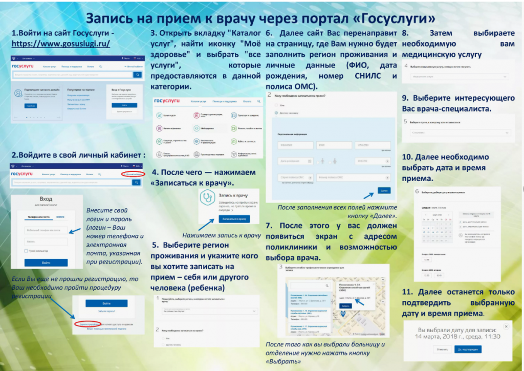 запись на прием к врачу